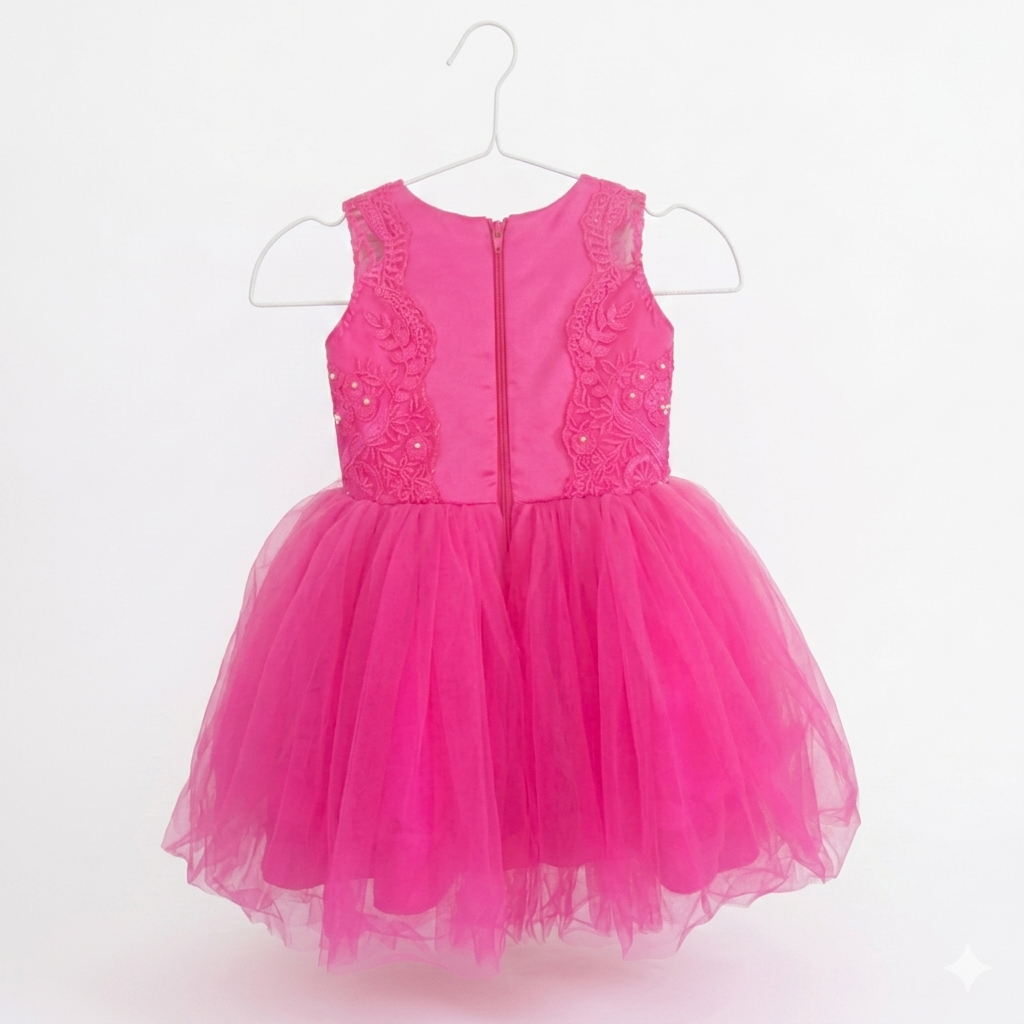 Pink Lace & Tulle Kids' Dress