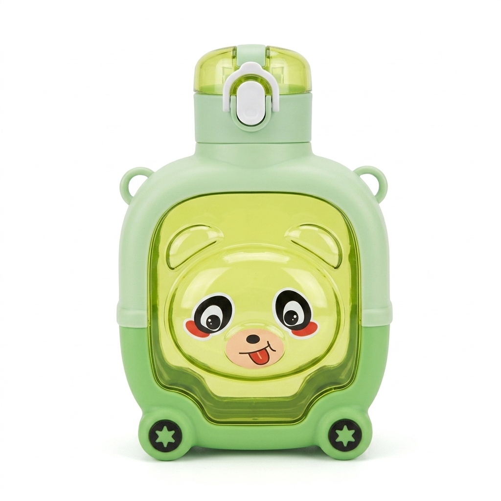 Cute Bear Suitcase Kids Water Bottle