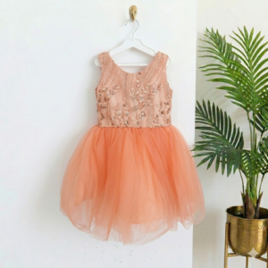 Rose Gold Sequined Kids' Tulle Dress (ages 4-5)