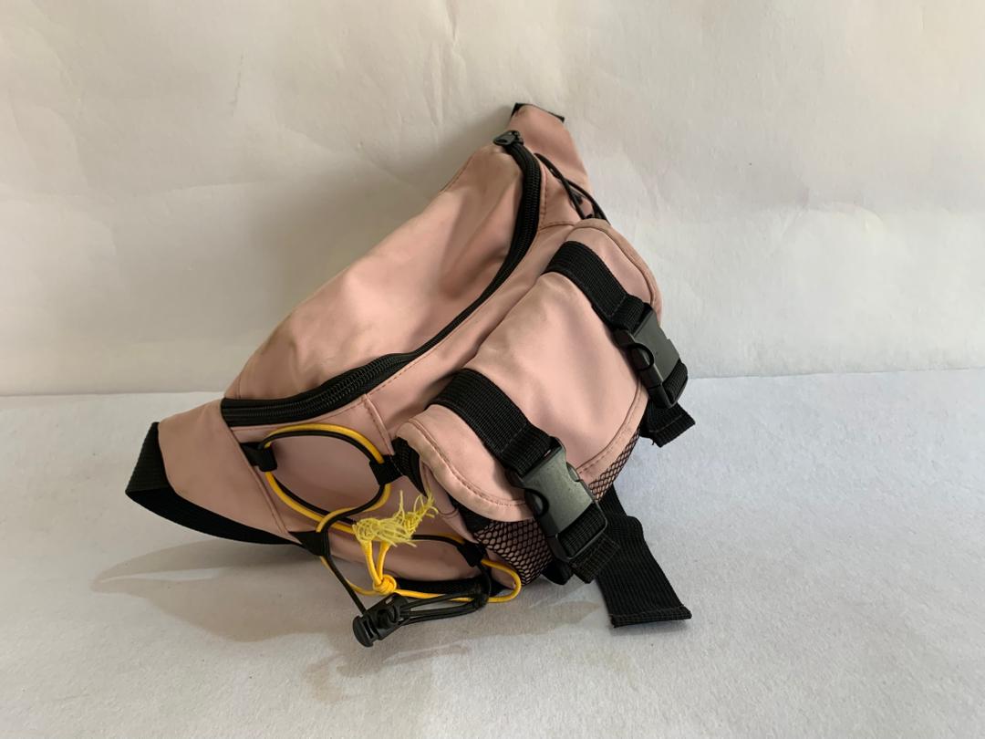 Dusty Pink Multi-Pocket Utility Waist Bag