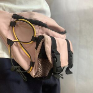 Dusty Pink Multi-Pocket Utility Waist Bag