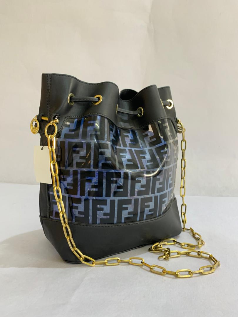 Fendi Monogram Transparent Bucket Bag