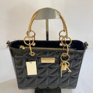 River Island Quilted Patent "Lady" Tote