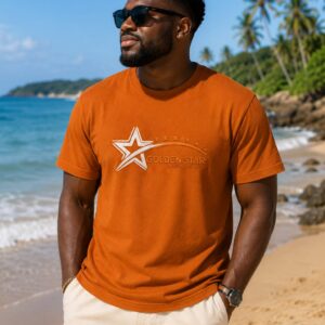 "Five Star" Embossed Graphic T-Shirt (XXL)