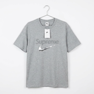 Supreme x Nike Jewel Swoosh Tee – Heather Grey