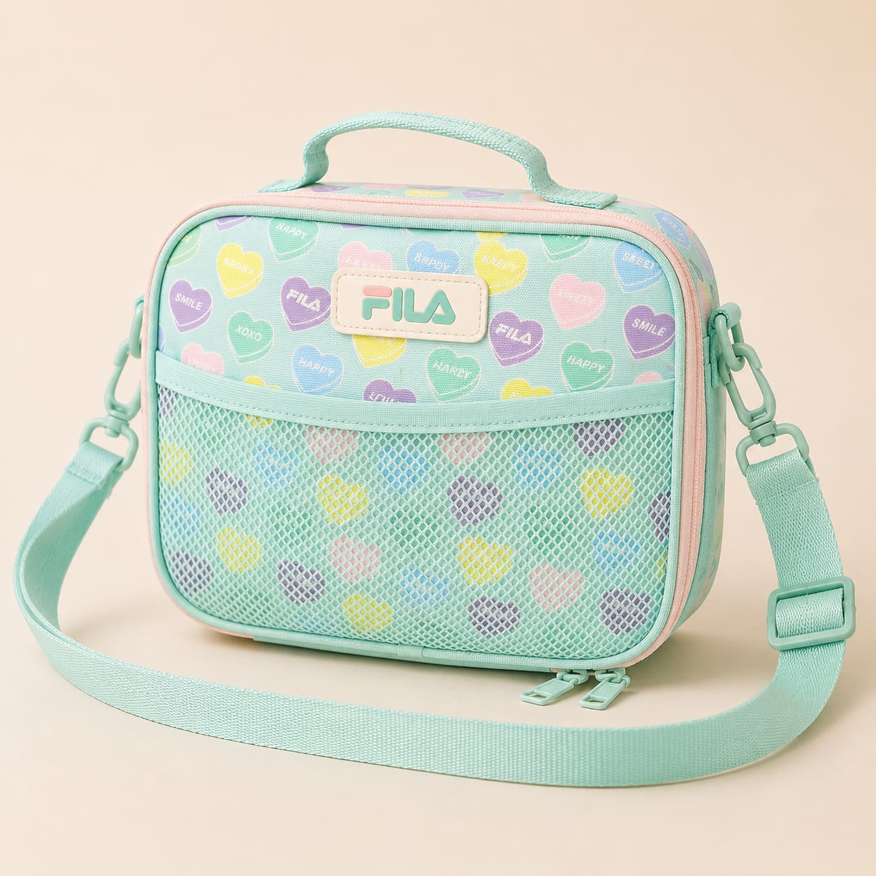 FILA "Sweethearts" Pastel Insulated Crossbody Lunch & Snack Bag