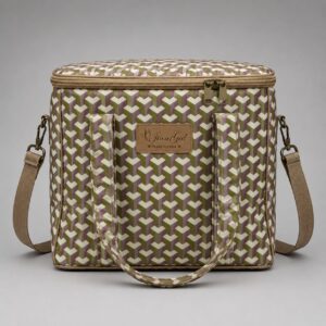 Jina Girl "Retro Geo" High-Capacity Insulated Picnic & Lunch Cooler