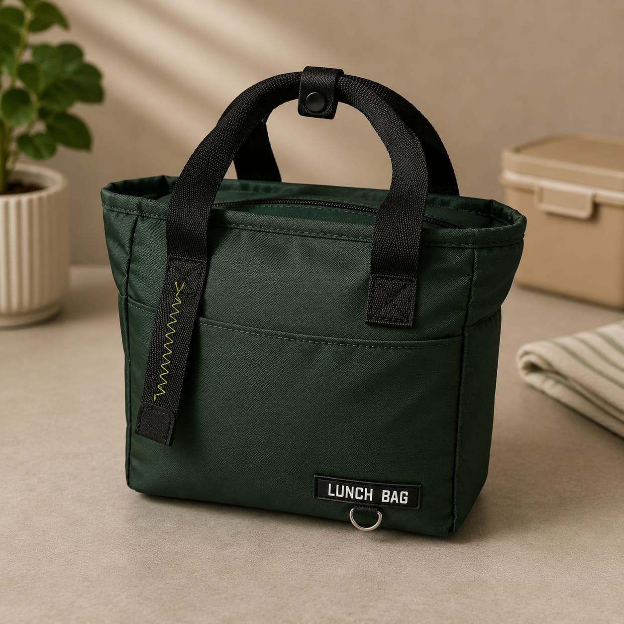 Urban Forest Minimalist Insulated Multi-Pocket Lunch Tote