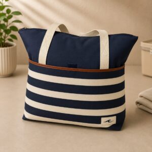 Nautical Coastal Wave Extra-Large Insulated Tote Bag