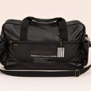 GENOVA Sleek Matte Black Travel Duffle Bag