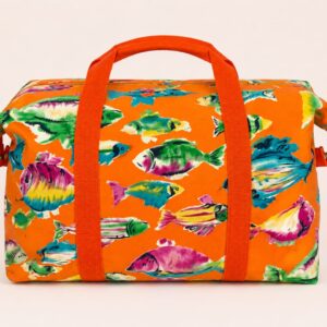 Vibrant Aquatic Print Travel Duffle Bag