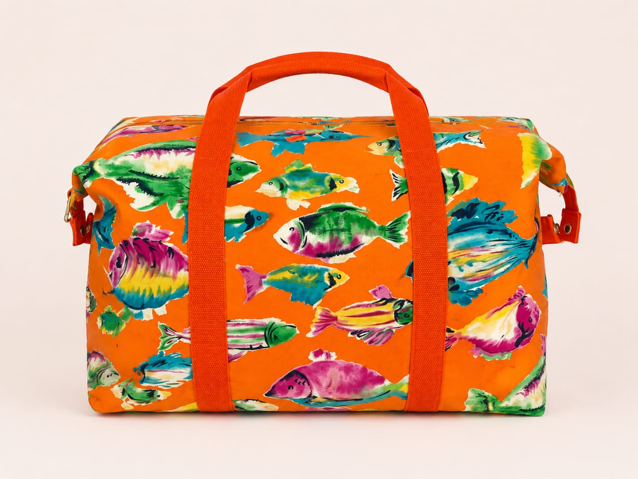 Vibrant Aquatic Print Travel Duffle Bag