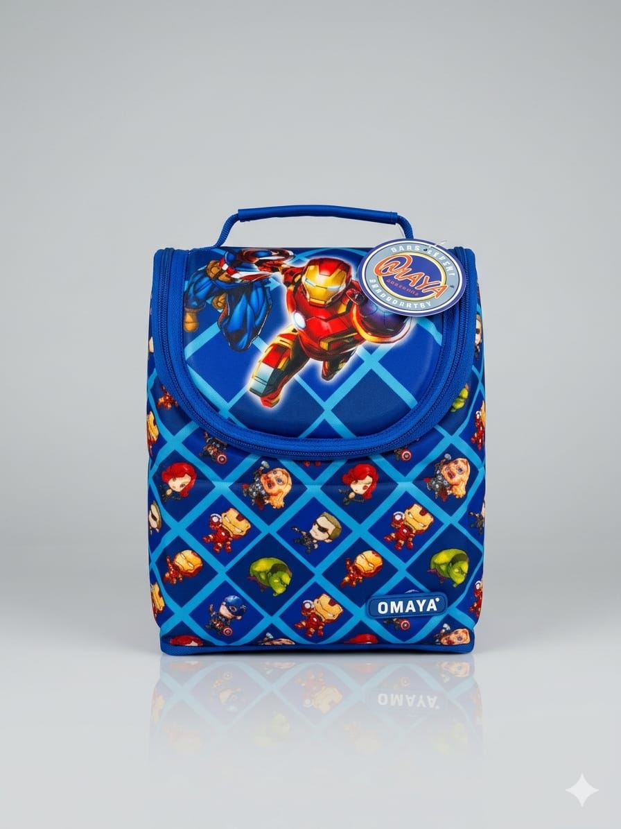 OMAYA Kids Superhero Insulated Lunch & Travel Bag