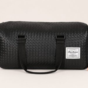Fashion Supply Woven Texture Travel Duffle Bag